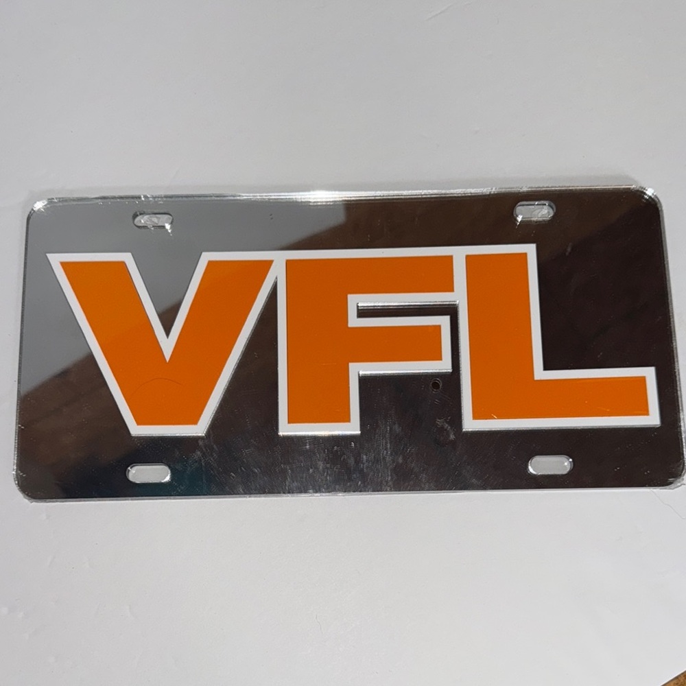 Vol For Life VFL Tennessee Volunteers mirrored license plate NEW in package‎
